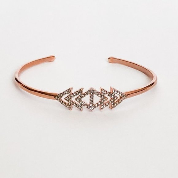Stella & Dot Delicate Pavé Triangle Cuff Bracelet - Picture 4 of 9